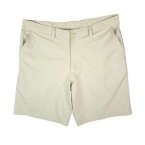 Champion Duo Dry Golf Shorts Mens 36 Beige Khaki Performance Moisture Wicking